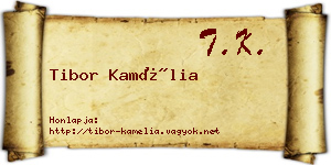 Tibor Kamélia névjegykártya